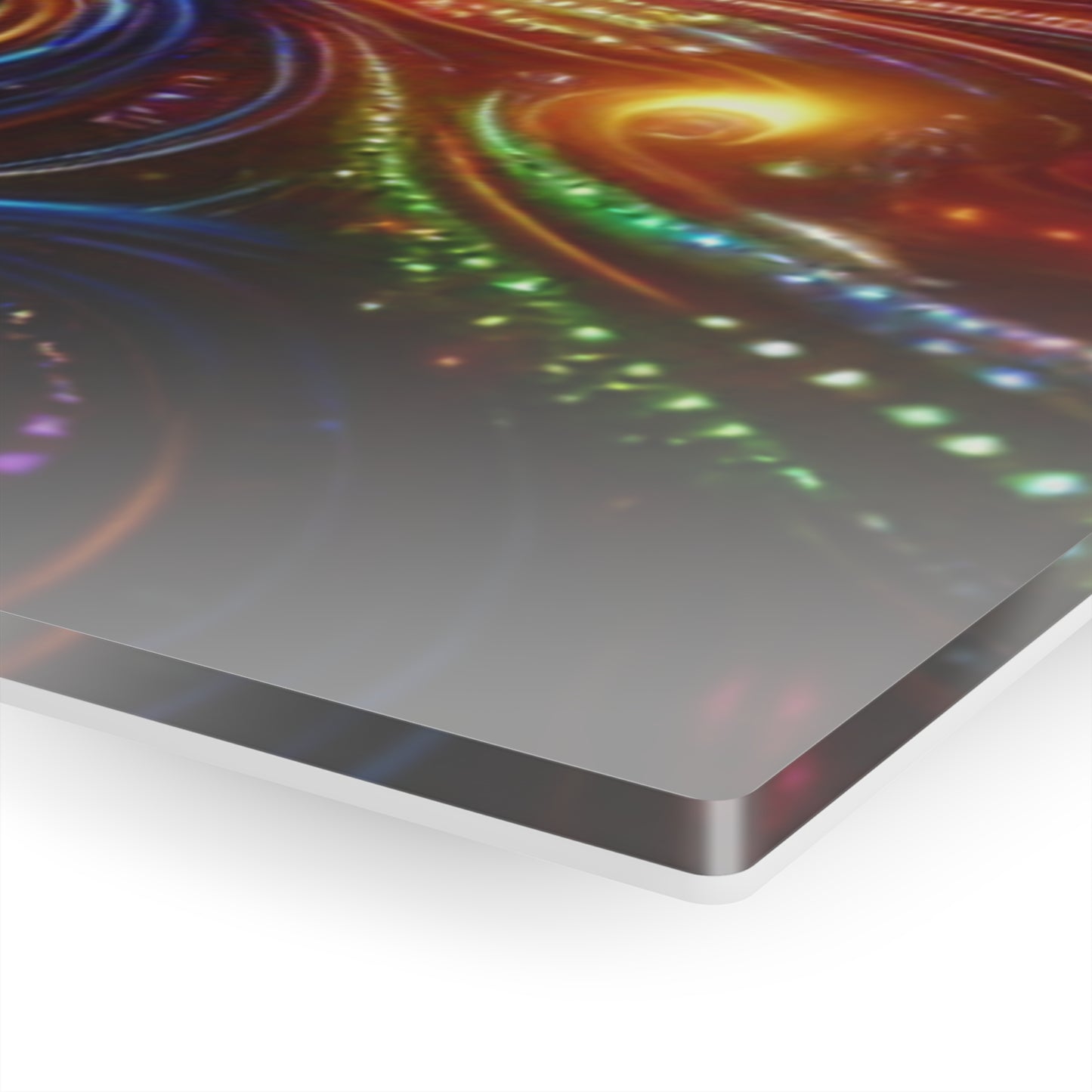 Neon Infinity Mystique. Trippy infity Pattern 1/4" Glossy Acrylic Art