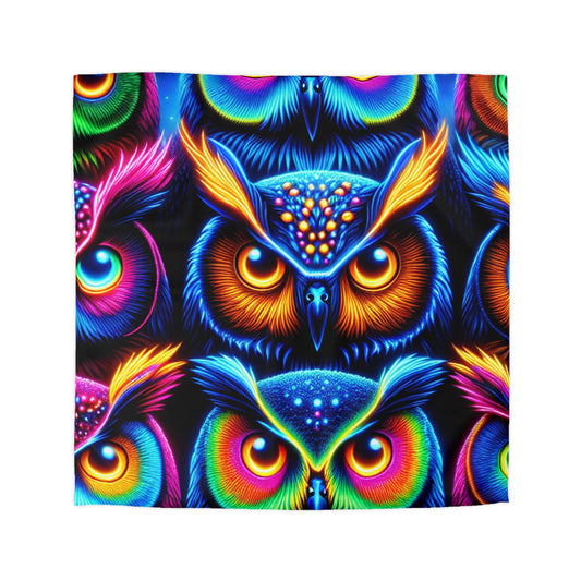 Giovanni da Cresta - NEON Owls Microfiber Duvet Cover
