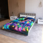 Ambrosius van Schiedam - NEON Unicorns Microfiber Duvet Cover