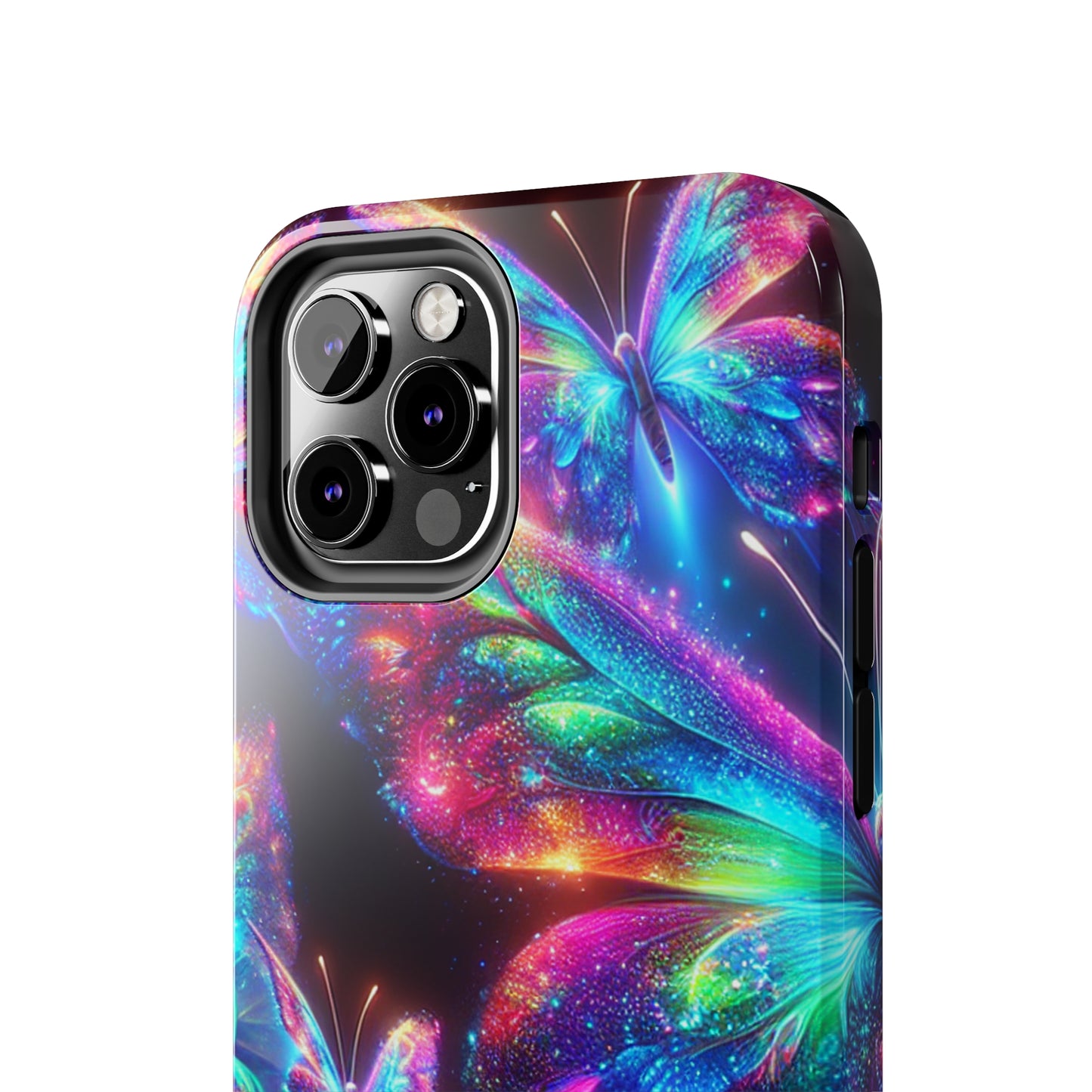 "Butterfly Prism Eruption" NEON Butterflies Tough Phone Case