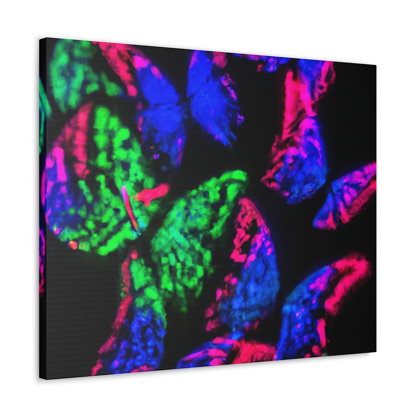 "Nebula of Neon Butterflies" Neon Butterflies  Art Canvas