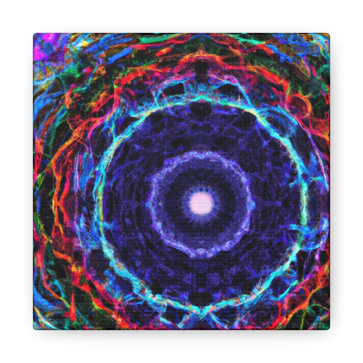 "Infinite Plasma Rainbow" Trippy Infinity Patterns Art Canvas