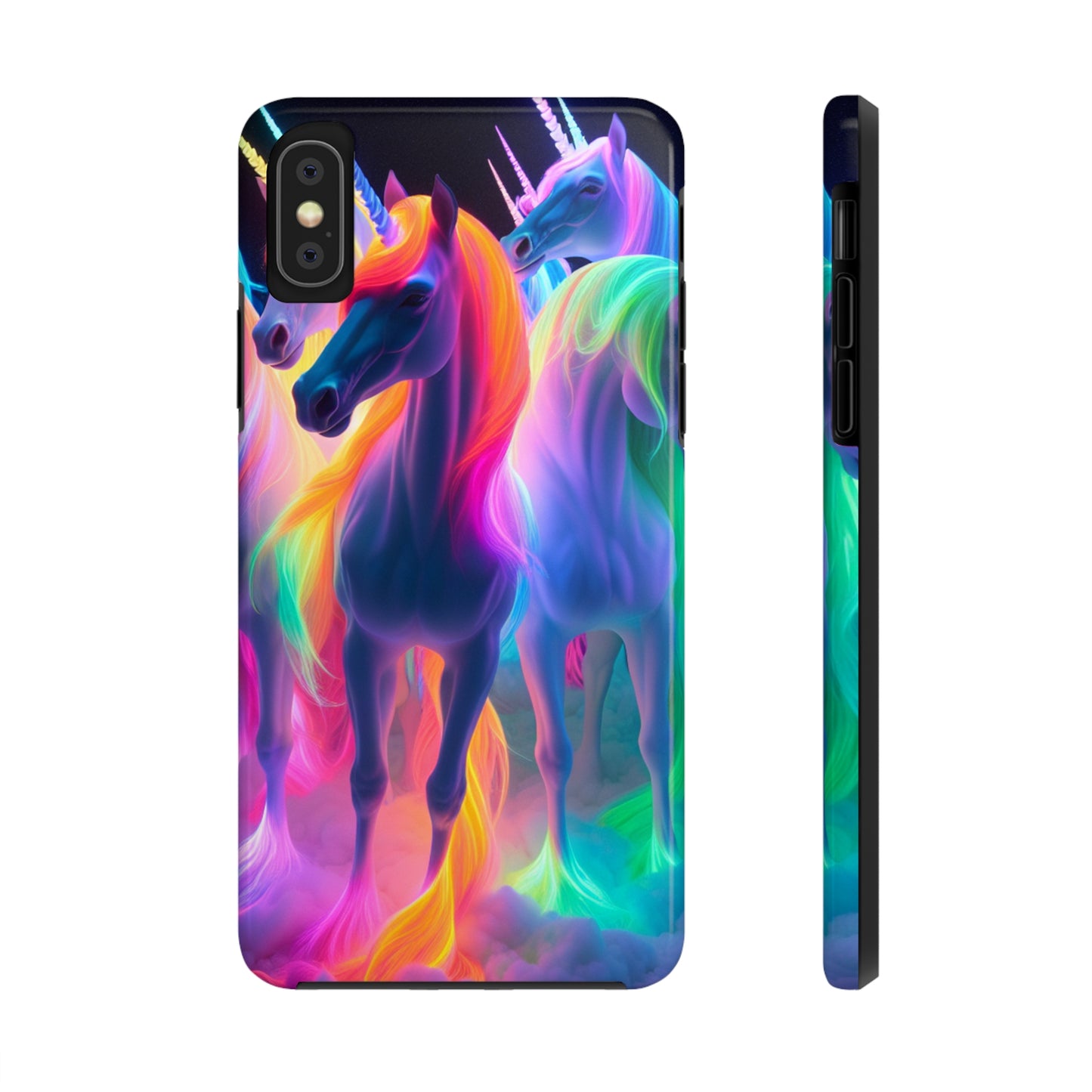 Vividly Rainbow Dreaming NEON Unicorns Tough Phone Case
