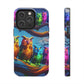 Neon Nocturnal Jazz NEON Owls Tough Phone Case