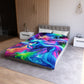 Paolo Nasini - NEON Unicorns Microfiber Duvet Cover
