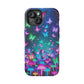 Neon Eden. Neon Butterflies and Mushrooms Premium Art Magsafe Magnet Tough IPhone 13 14 15 Pro Plus Max and Mini in Matte and Glossy Phone cases