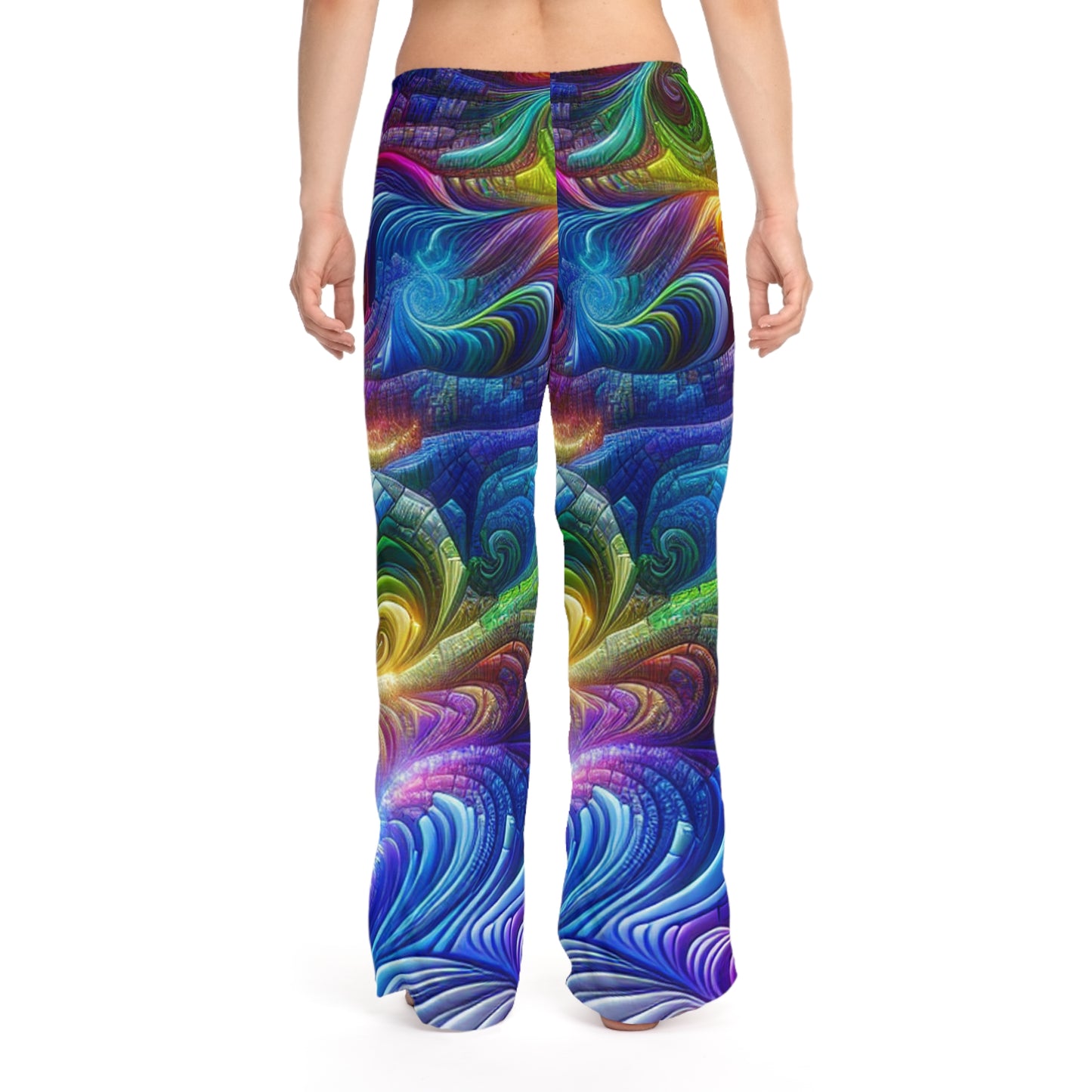 Vortex of Luminescence. Infinity Patterns Womans Pajama Pants
