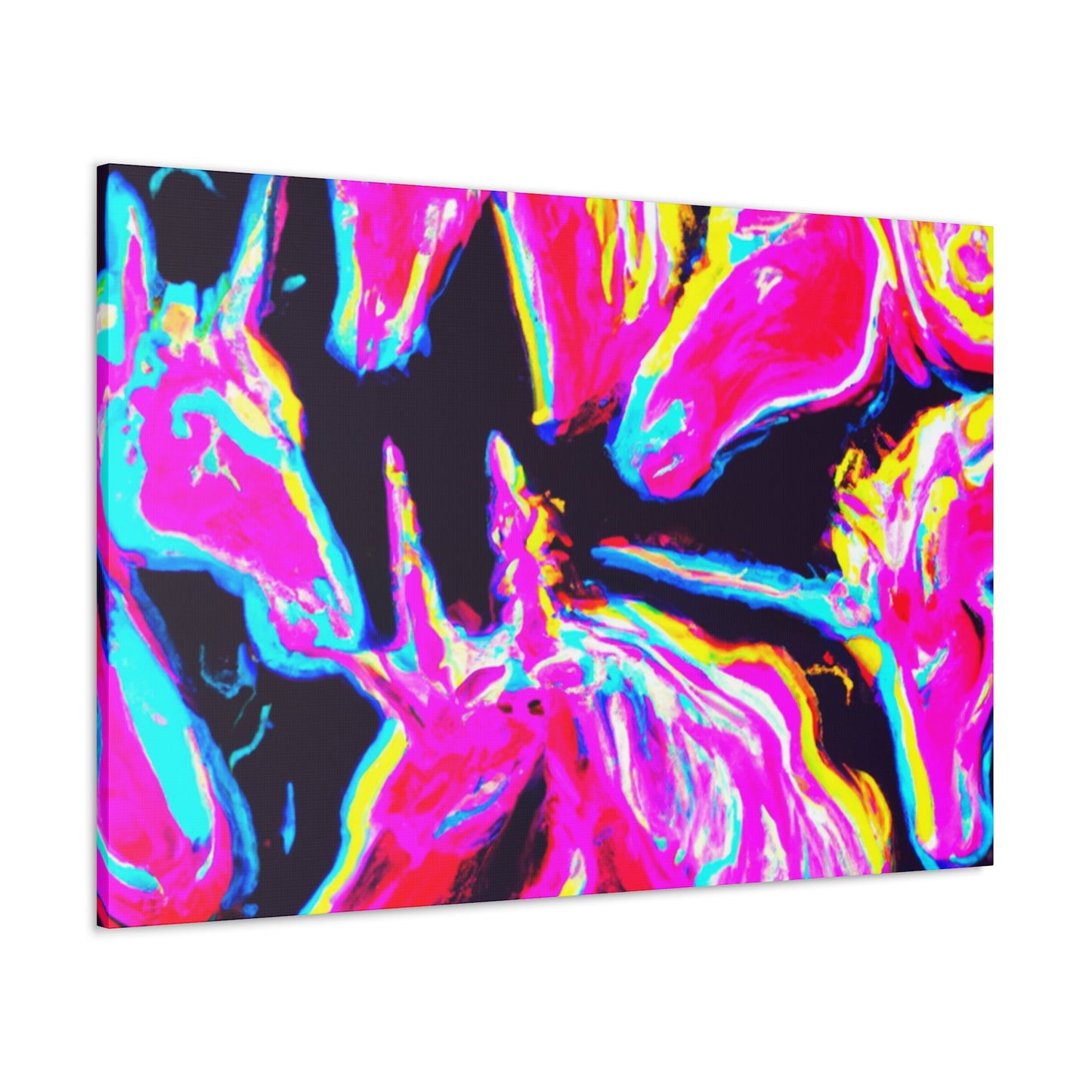 Neon Unicorn Squad. NEON Unicorns Art Canvas