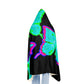 "Aurora's Splendor" - NEON Butterflies Art Hooded Snuggle Blanket