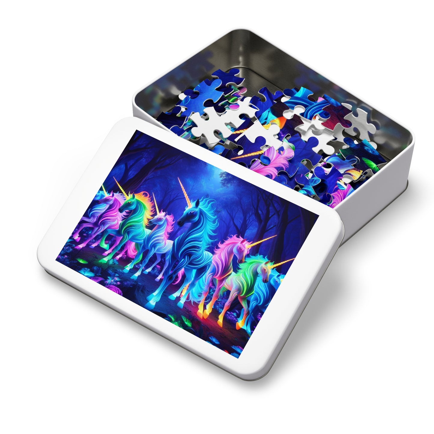 Neon Herd. - Neon Unicorns Puzzle