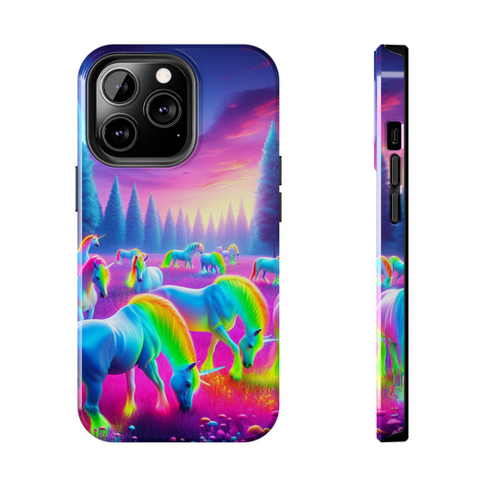 Neon Mystic Unicorns. NEON Unicorns Tough Phone Case