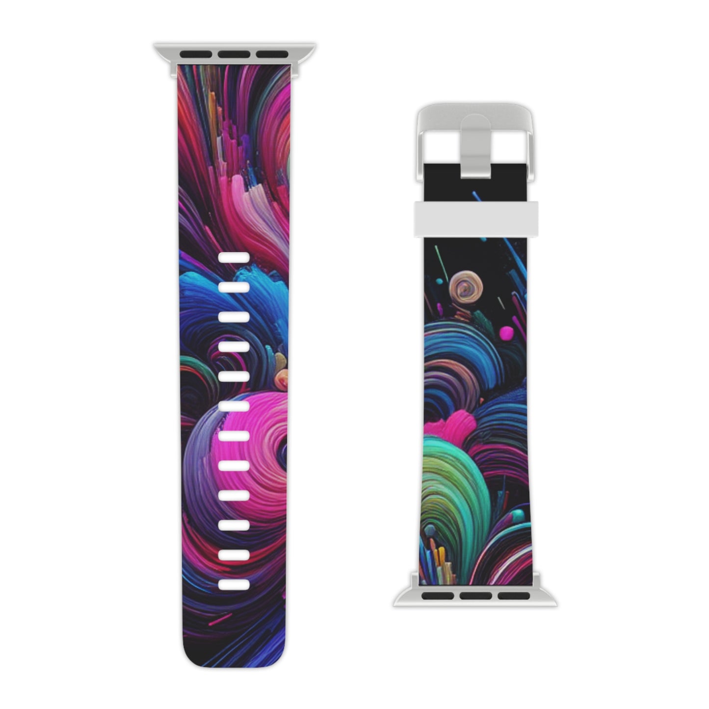 "Neon Synthesis" - Trippy Infinity Patterns Iwatch Band