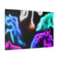 "Neon Harmony" NEON Unicorns Art Canvas
