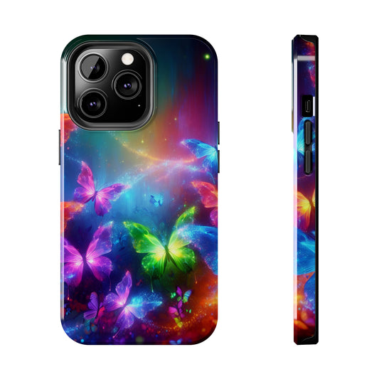 "Glow of the Luminous Butterflies" NEON Butterflies Tough Phone Case