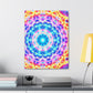 Vivid Cosmic Lightsphere Trippy Infinity Patterns Art Canvas
