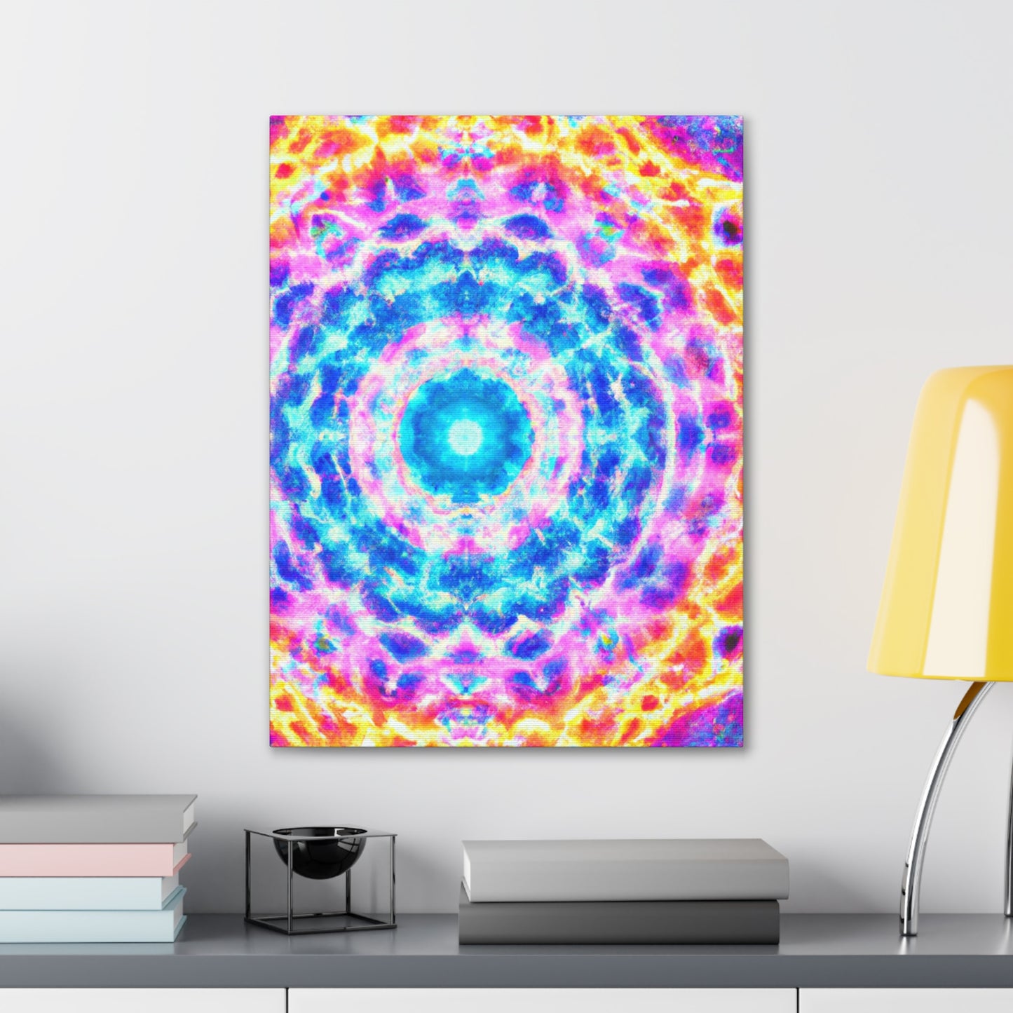 Vivid Cosmic Lightsphere Trippy Infinity Patterns Art Canvas