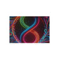 Neon Vortex Infinity. Infinity Patterns Outdoor Rug