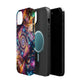 Cosmic Chromatic Mirage. Neon Trippy Infinity Patterns Premium Art Magsafe Magnet Tough IPhone 13 14 15 Pro Plus Max and Mini in Matte and Glossy Phone cases