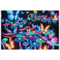 Neon Butterflies Blooms - Neon Butterflies and Mushrooms Puzzle 30, 110, 252, and 1000 Pieces