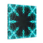 Vortexed Neon Nebula Splatter. Trippy Infinity Patterns Art Canvas