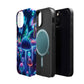 Neon Glitterbug Heaven. Neon Butterflies and Mushrooms Premium Art Magsafe Magnet Tough IPhone 13 14 15 Pro Plus Max and Mini in Matte and Glossy Phone cases