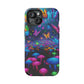 Neon Fruition Neon Butterflies and Mushrooms Premium Art Magsafe Magnet Tough IPhone 13 14 15 Pro Plus Max and Mini in Matte and Glossy Phone cases