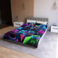 Giovanni Veronese - NEON Owls Microfiber Duvet Cover