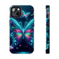 "Neon Butterfly Glo-Rama" NEON Butterflies Tough Phone Case Iphone 6 7 8 9 10 11 12 13 14 SE X XR XS Pro Max Mini Plus