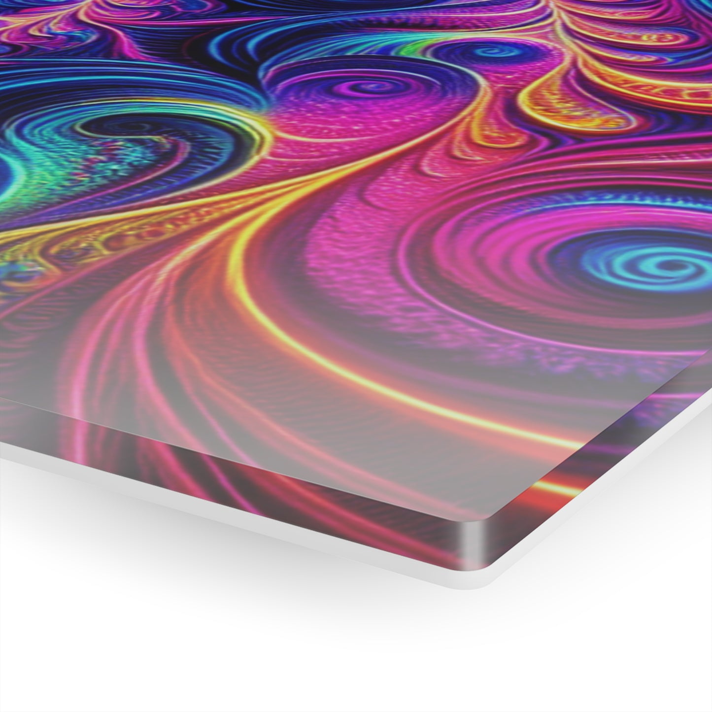 "Infinite Vibrance" Trippy infity Pattern 1/4" Glossy Acrylic Art