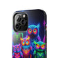 'Neon Rainbow Owls' NEON Owls Tough Phone Case