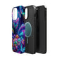 Neon Ecstasy. Neon Butterflies and Mushrooms Premium Art Magsafe Magnet Tough IPhone 13 14 15 Pro Plus Max and Mini in Matte and Glossy Phone cases