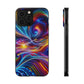 Neon Vortex. Infinity Patterns Art Polycarbonate Phone Case