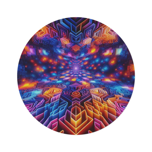 Cosmic Euphoria Splatter Infinity Patterns Round Rug