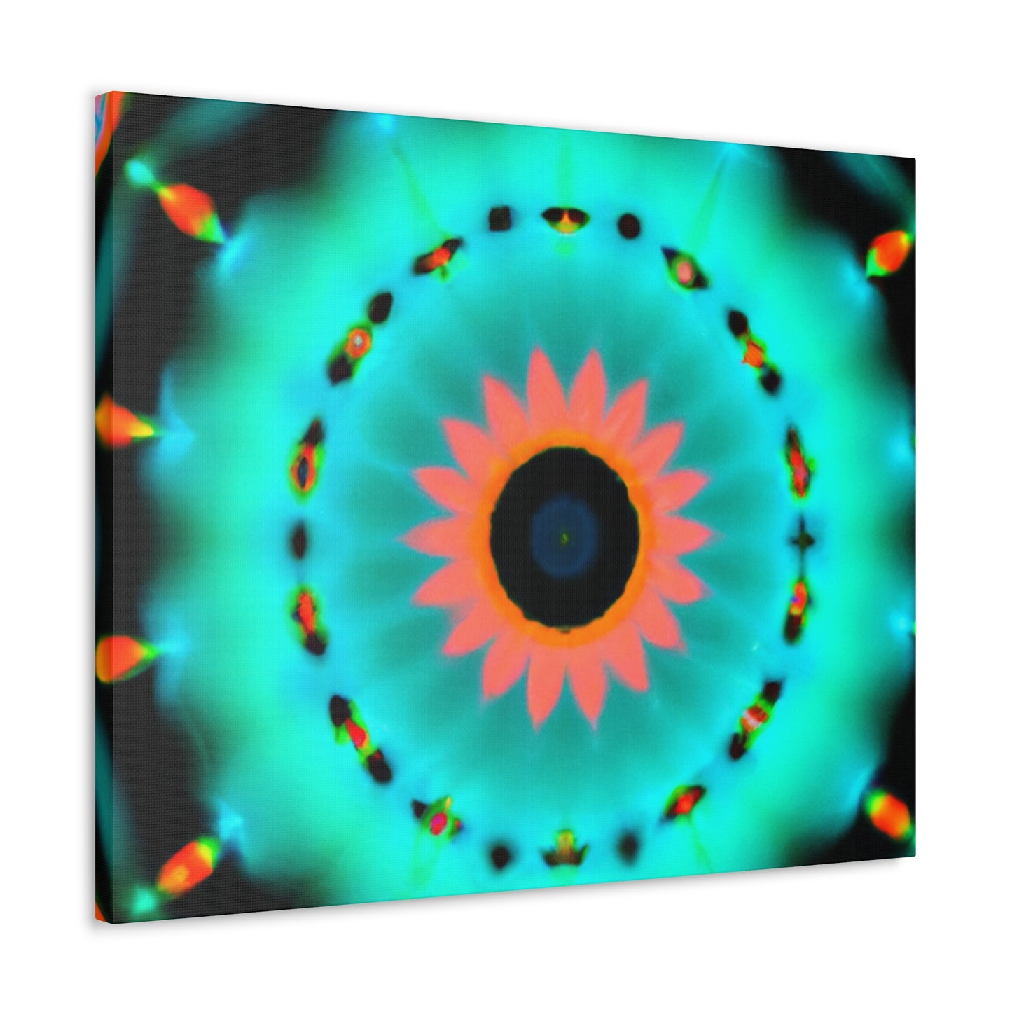 Cosmic Chroma Maze. Trippy Infinity Patterns Art Canvas