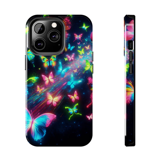 "Neon Swarm Splendour" NEON Butterflies Tough Phone Case