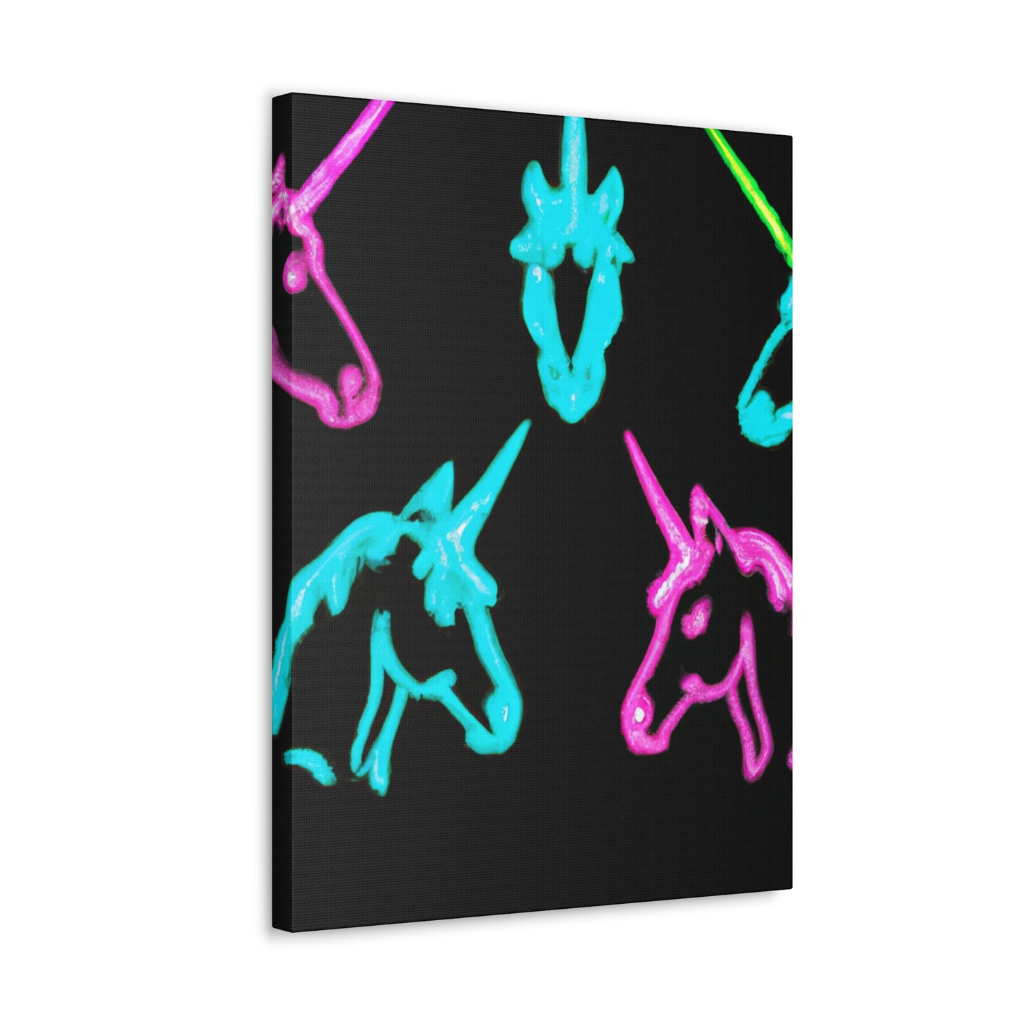 Neon Night Unicorn Prism NEON Unicorns Art Canvas