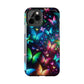 Neon Rainbow Flutterings NEON Butterflies Tough Phone Case