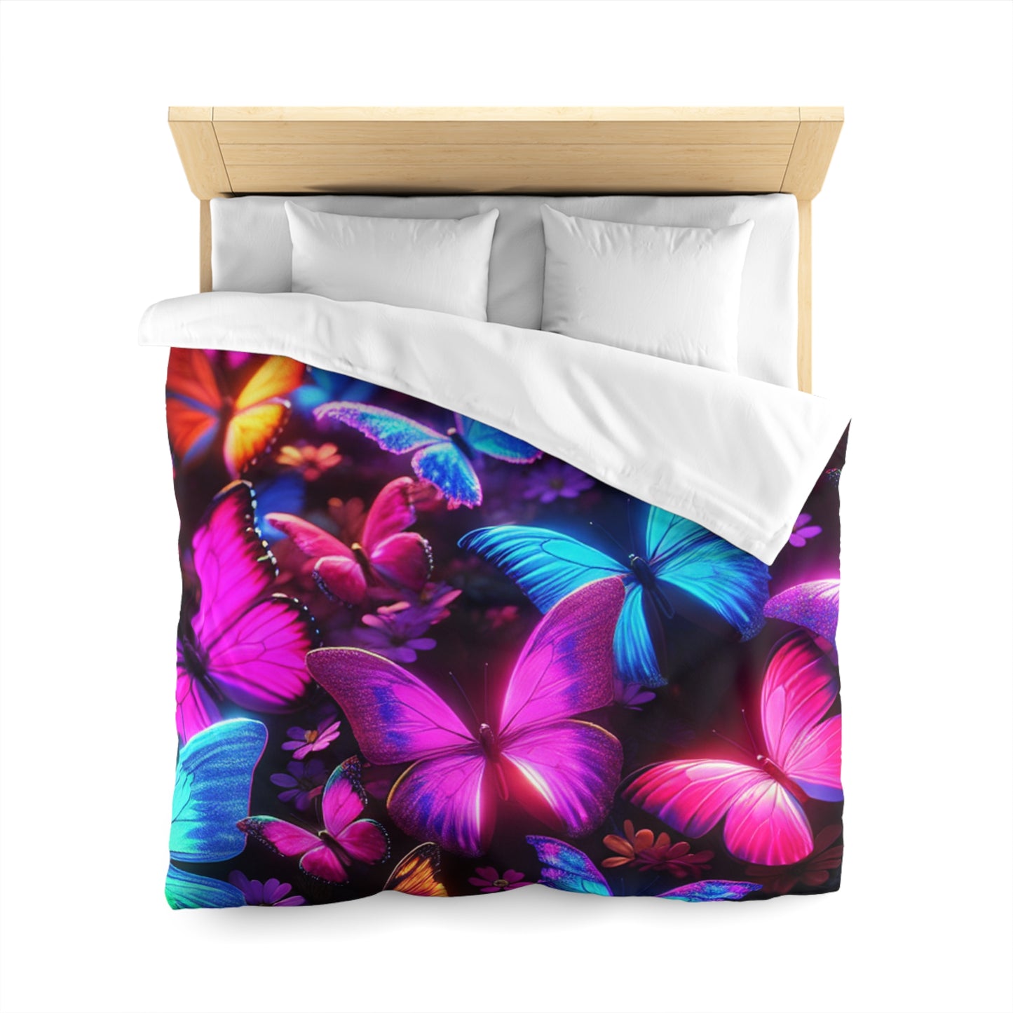Pietro da Bergamo - NEON Butterflies Microfiber Duvet Cover