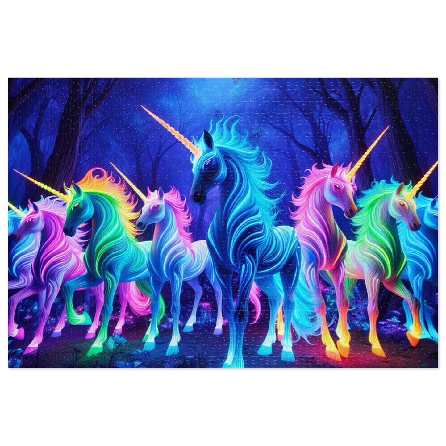 Neon Herd. - Neon Unicorns Puzzle