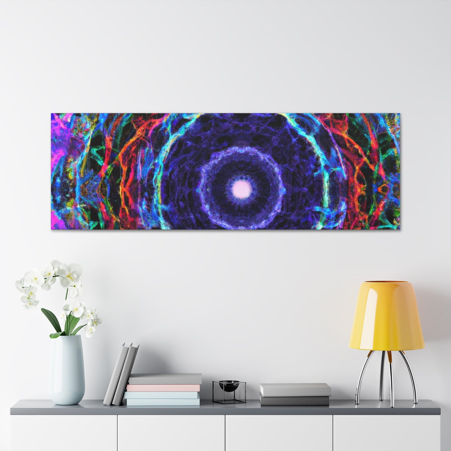 "Infinite Plasma Rainbow" Trippy Infinity Patterns Art Canvas