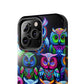 Neon Nocturnal Spectacle. NEON Owls Tough Phone Case