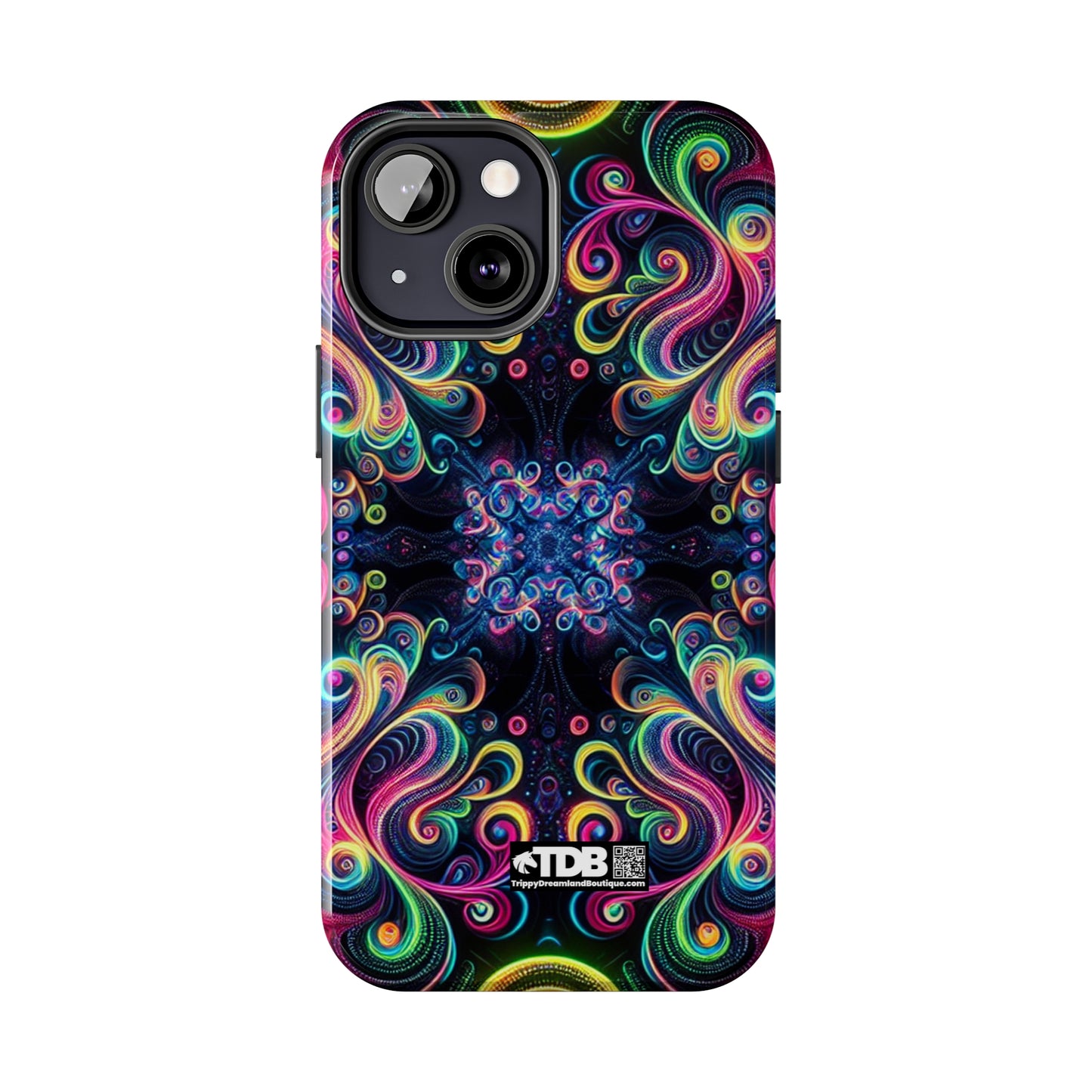 TDB Neon Infinity Vibes. Trippy Infinity Patterns Tough Phone Case