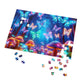'Vibrant Neon Dreamscape' - Neon Butterflies and Mushrooms Puzzle 30, 110, 252, and 1000 Pieces