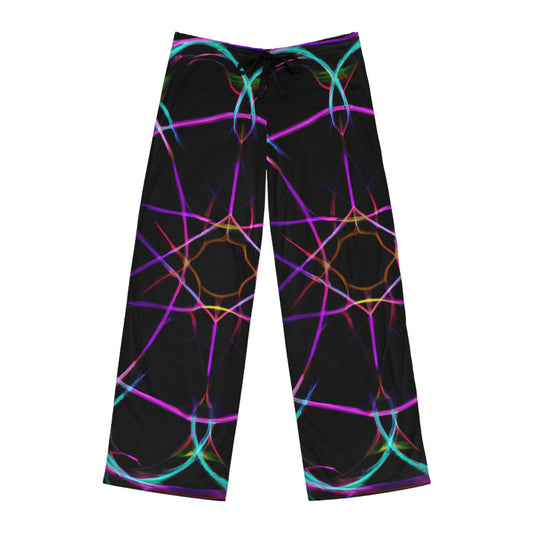 TDB 'Neon Infinity Oscillations' Trippy Infinity Patterns Mens Pajama Pants