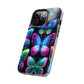 "Dance of the Neon Butterflies" NEON Butterflies Tough Phone Case Iphone 6 7 8 9 10 11 12 13 14 SE X XR XS Pro Max Mini Plus