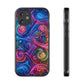 Vibrant Trippy Neon Infinity Ripples. Infinity Patterns Art Polycarbonate Phone Case Samsung Galaxy s21 s22 Google Pixel 6 Iphone 11 12 13 14 Pro Max Mini Plus