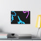 Vibrant Neon Fantasy NEON Unicorns Art Canvas