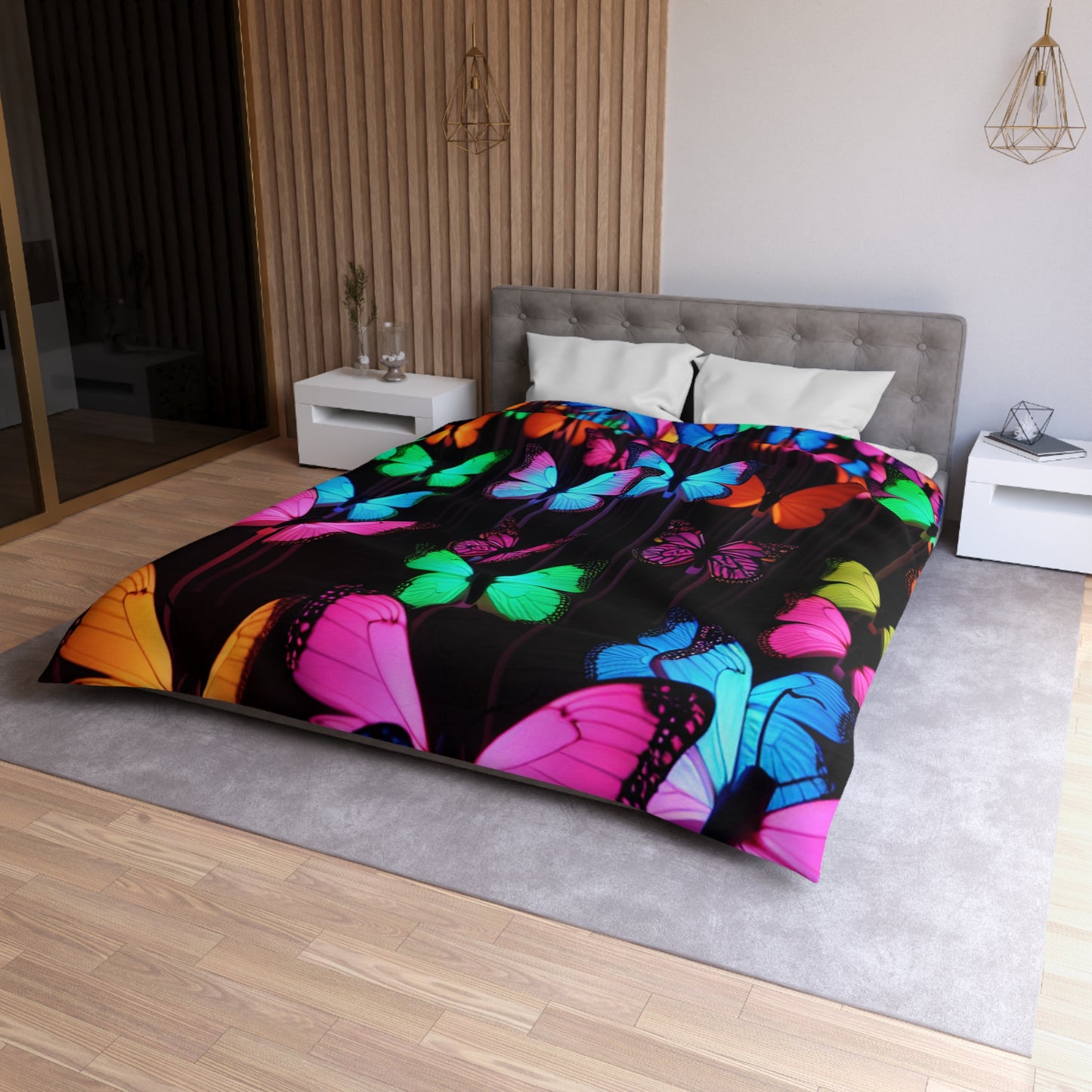 Giorgio da Padova - NEON Butterflies Microfiber Duvet Cover