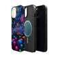 Neon Fruition Neon Butterflies and Mushrooms Premium Art Magsafe Magnet Tough IPhone 13 14 15 Pro Plus Max and Mini in Matte and Glossy Phone cases