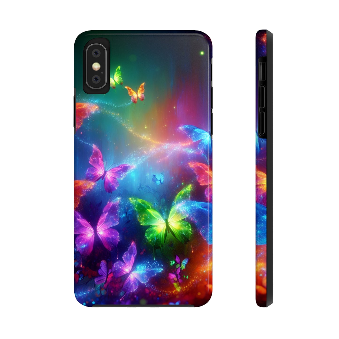 "Glow of the Luminous Butterflies" NEON Butterflies Tough Phone Case